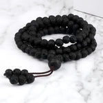 Load image into Gallery viewer, Volcanic Lava Stone Beaded Necklace
