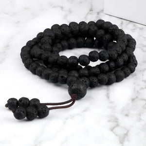 Volcanic Lava Stone Beaded Necklace