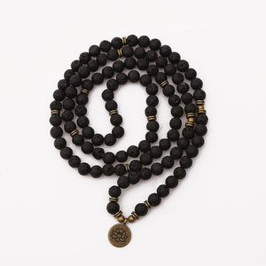 Buddha Lotus Mala Bracelet/Necklace Hybrid