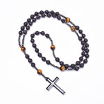 Load image into Gallery viewer, Lava Stone Onyx Cross
