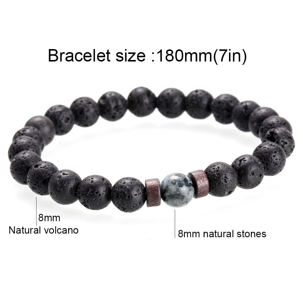 Natural Lava Stone Bracelet