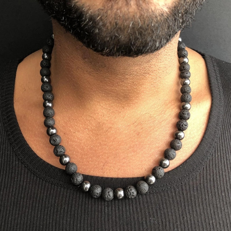 Simple Stone Bead Necklace