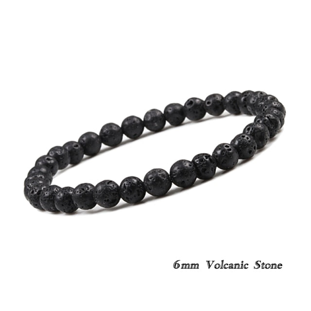 Natural Lava Stone Only Beads Bracelets