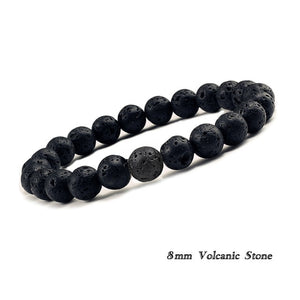 Natural Lava Stone Only Beads Bracelets