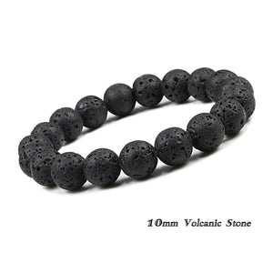 Natural Lava Stone Only Beads Bracelets