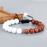 Load image into Gallery viewer, Adjustable Tiger Eye Lava Stone Bracelet
