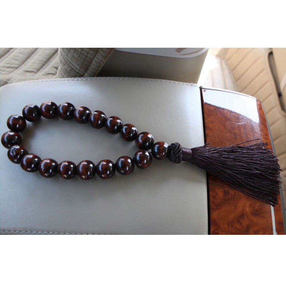 Wood Buddha Beads Car Pendant